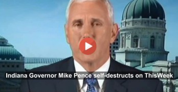 Indiana Governor Mike Pence mad at Left intolerance of intolerance and won't say if law discriminate against gays