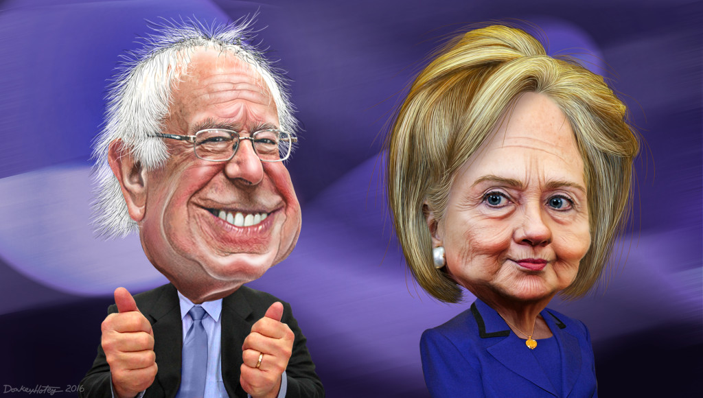 Democrats Bernie Sanders & Hillary Clinton