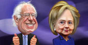 Democrats Bernie Sanders & Hillary Clinton