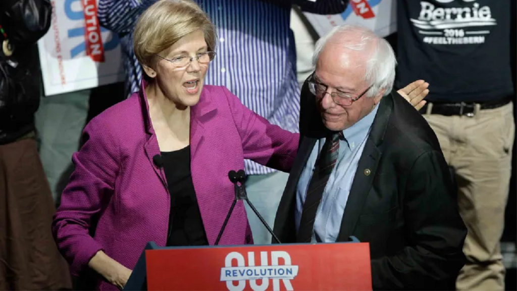 Bernie Sanders Elizabeth Warren Left Wing Hell no