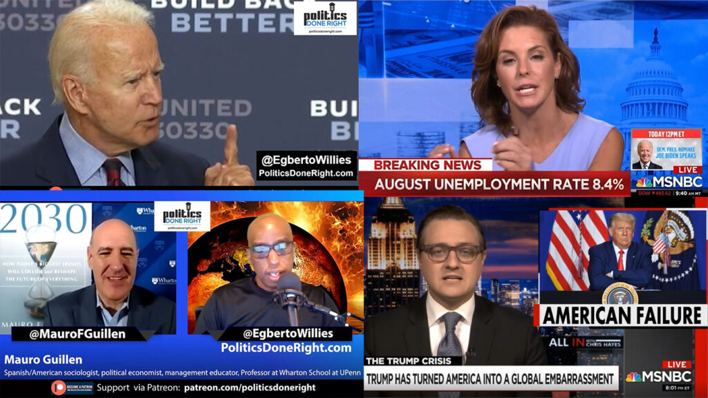 Biden eviscerates Trump, Stephanie Ruhle interprets unemployment report, Mauro Guillen on 2030