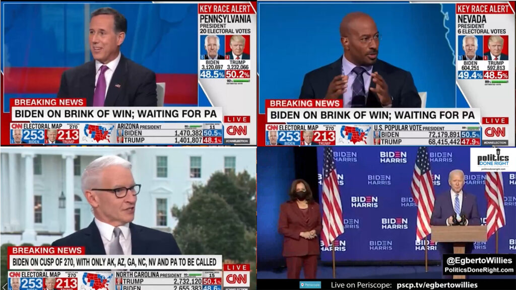 Biden closing in on the win as ironically Republicans fired Trump