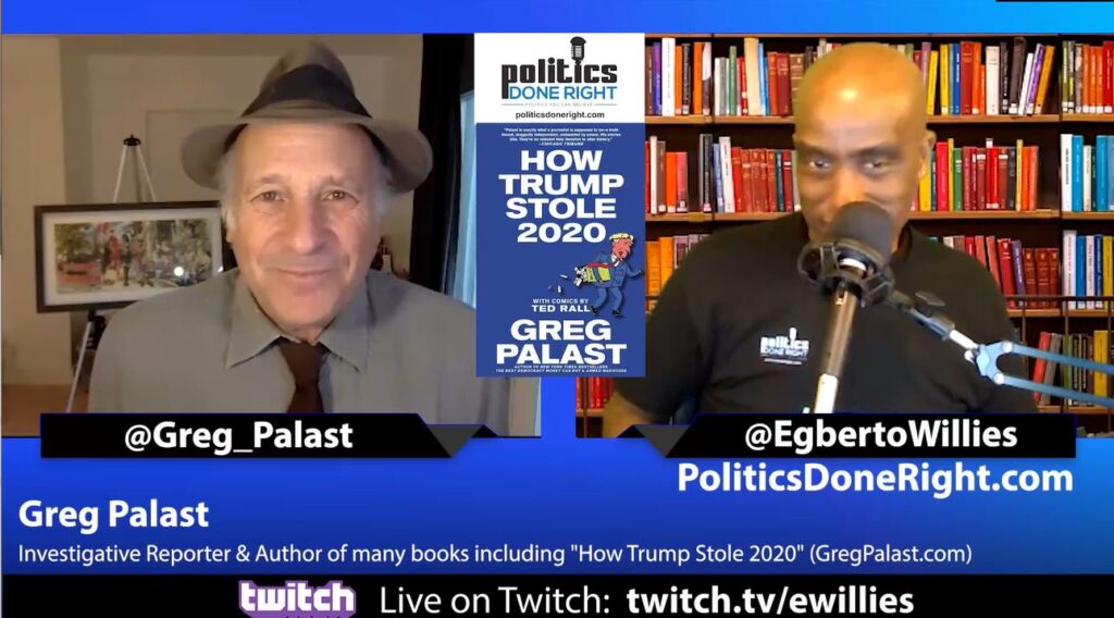 Greg Palast discussed how voter roll activism saved our democracy & elected Joe Biden