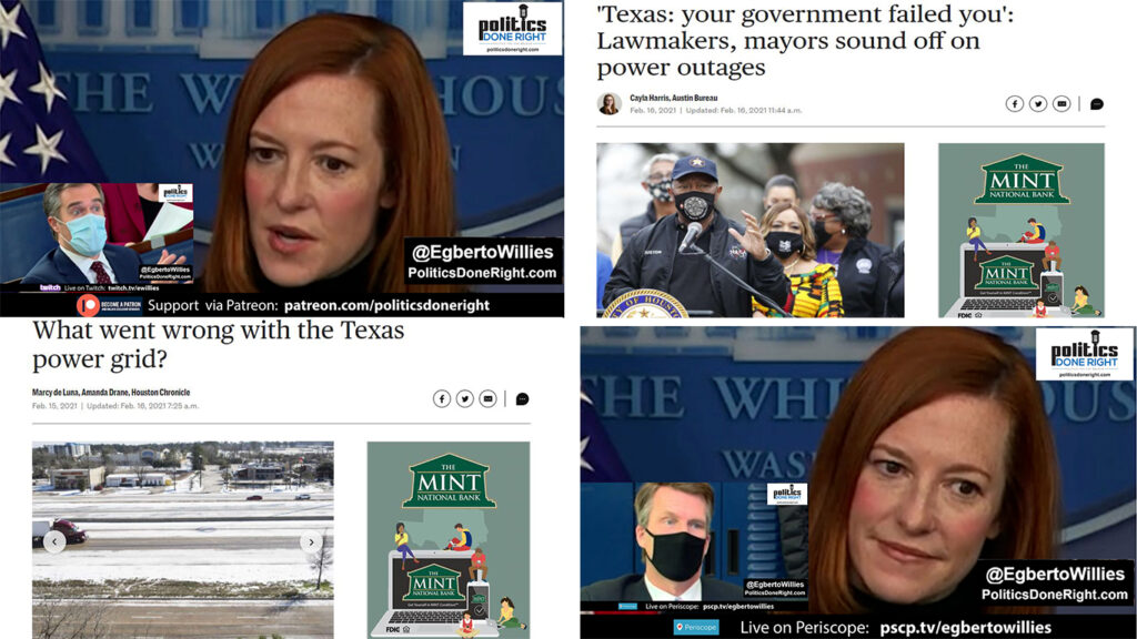 Texas electric grid failure proves GOP policy failures. W.H. Press Secretary Jen Psaki shines