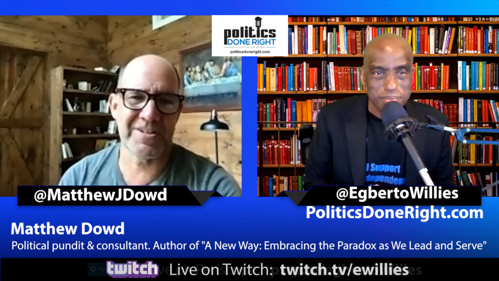 Matthew Dowd, Democrats are only vehicle today to save the Republic