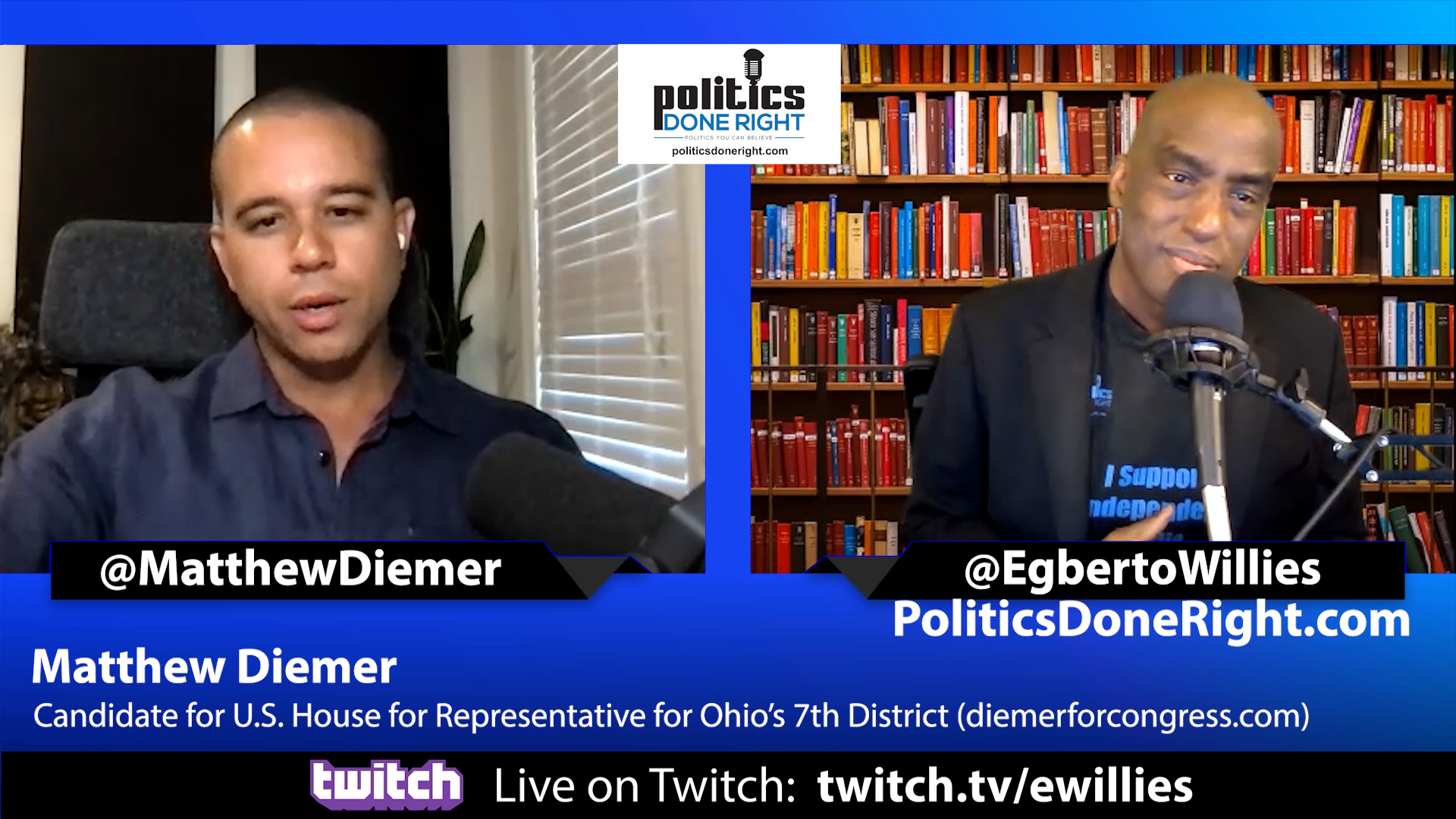 Matthew Diemer Candidate House of Rep. for Ohio’s 7th District.