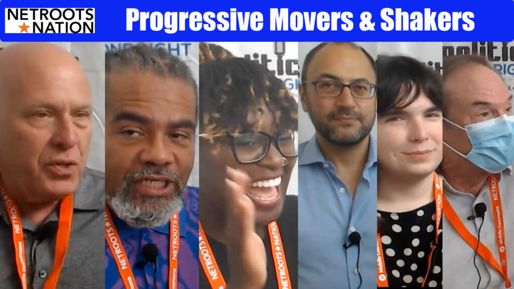 Our interviews with progressive publishers, host, politicians, & activists at Netroots continue