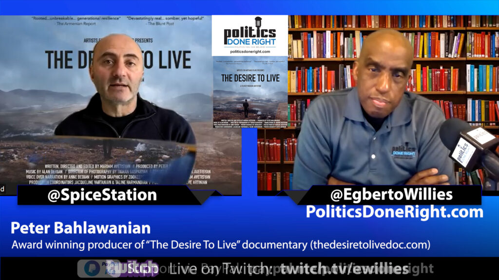 Peter Bahlawanian discusses his documentary 'The Desire To Live' about the war in Armenia