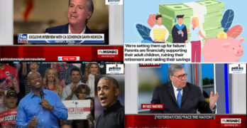 Wall Street wants you to forget the kids. Newsom scalds Hannity. Obama schools Scott, & more