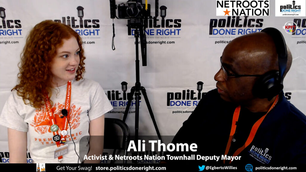 Netroots Nation 2023 Townhall Deputy Mayor Ali Thome tells why she attends yearly and political.