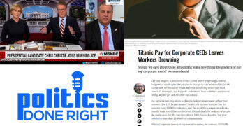 Scarborough missed opportunity to knock Christie on economy. Titanic Exec pay hit workers