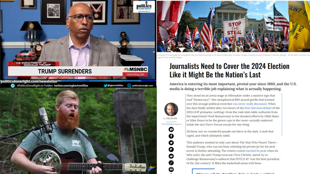 Cover election as if last. Oliver Anthony messages MAGA. Michael Steele on Trump.