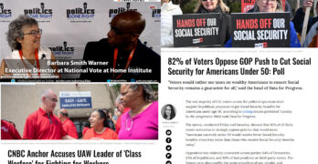We should all vote from home. 82% say no to Social Security cuts. CNBC claims class warfare