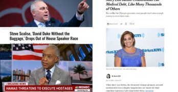 Scalise quits Speaker race. Mary Lou Retton & healthcare. Al Sharpton exposes MSM by mistake.