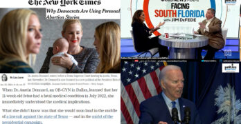 Democrats using abortion stories to win. Biden takes it to Trump. Republican exposed for her vote