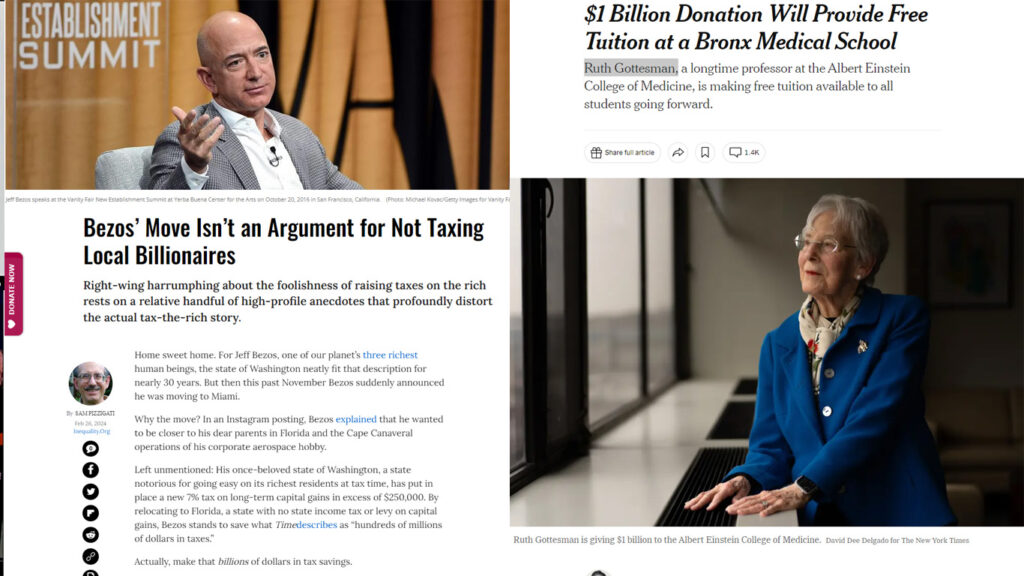 Bezos move to save billions because ... A $1 Billion donation pays for medical ed perpetually.
