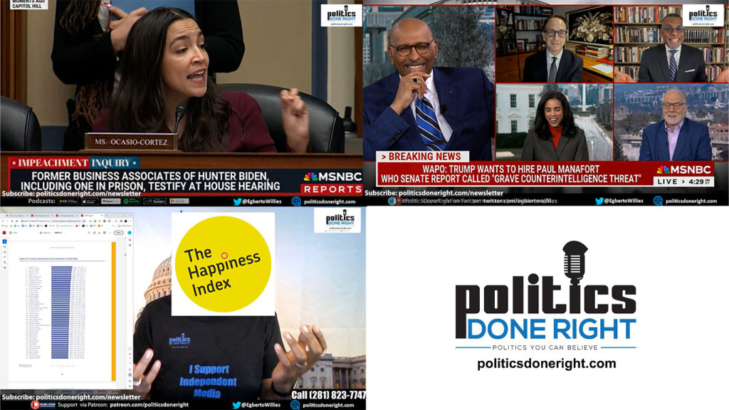 The World Happiness Index is out. AOC shames the GOP. Dr. Glaude: Damn, White men get breaks