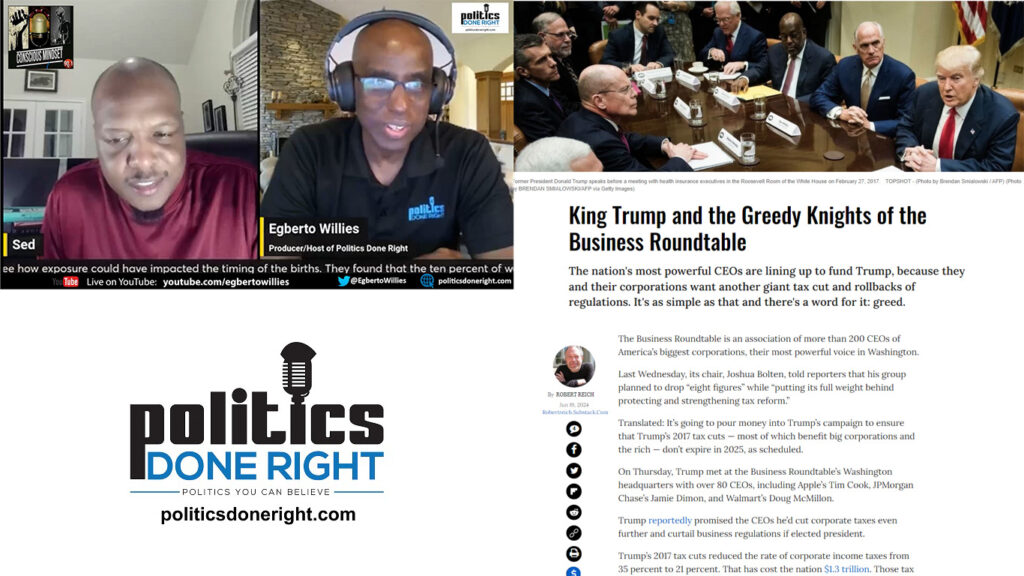 King Trump and the Greedy Knights. Sedrick Keeler interviews Egberto Willies on his new book.