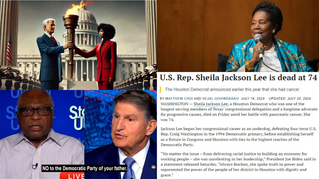 Biden passes the torch to Harris. Rep. Clyburn schools Sen. Manchin. RIP Sheila Jackson Lee.