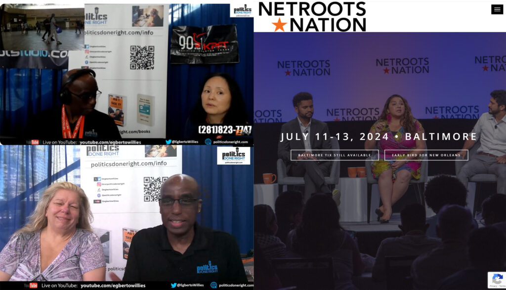 Here are some outtakes from the Politics Done Right Netroots Nation 2024 first program in Baltimore the day before the event.