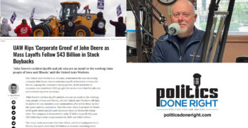 Corporate greed raises its head at John Deere. Neil Aquino discusses new protest ordinances.