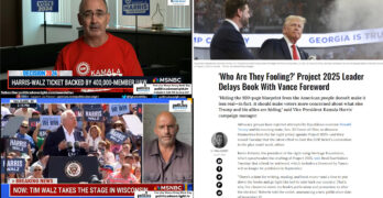 UAW President comes out strong for Harris/Walz. Fetterman schools reporter. Hiding Project 2025.