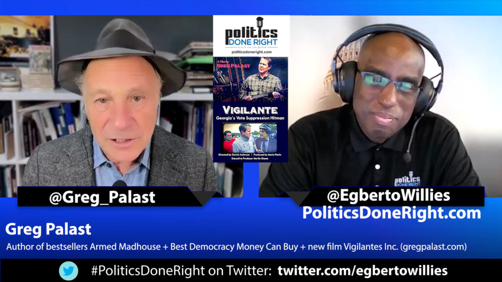 Greg Palast introduces his documentary Vigilantes Inc. It exposes GOP Vote & Democracy attacks.