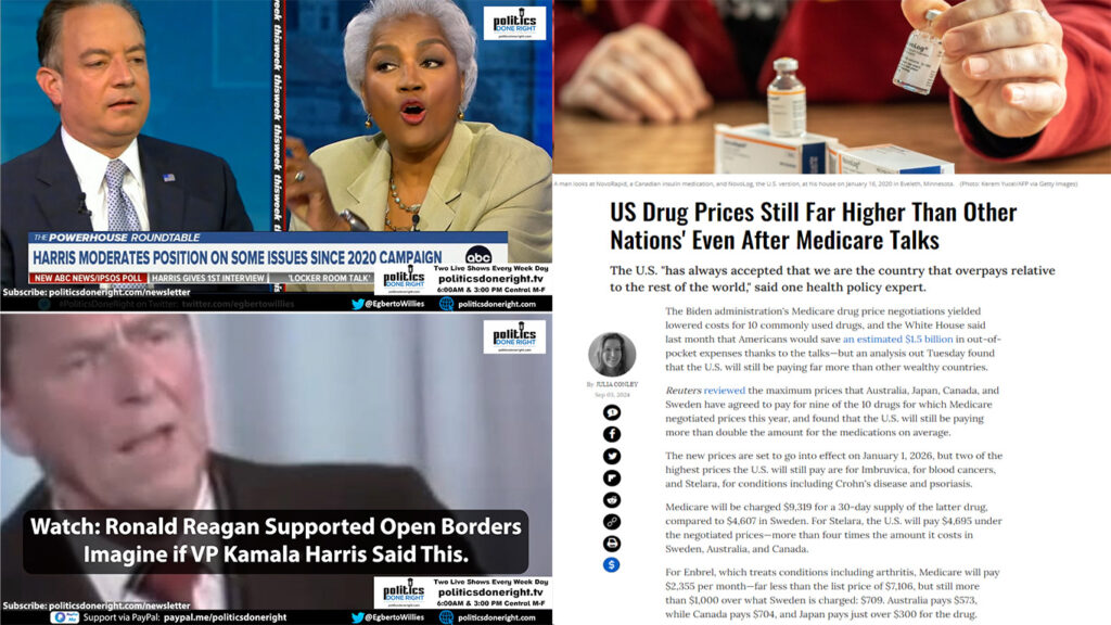 Reagan supported OPEN BORDERS! Brazile nails Priebus on flip-flops. Big Pharma screwing Medicare