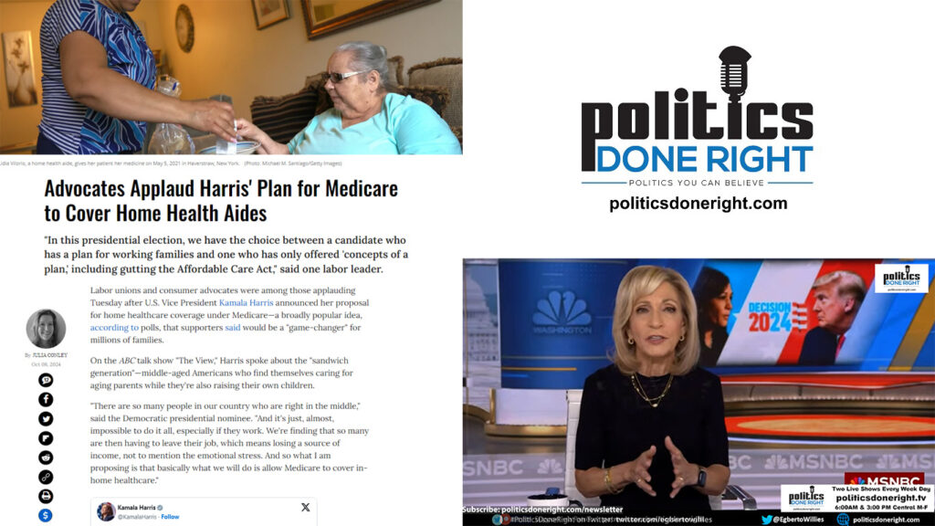 Kamala Harris gives specific on homecare via Medicare. Andrea Mitchell is wrong on Harris interview.