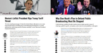 Trump's tariffs will be his undoing if effected. Progressives must stop the defunding of NPR.