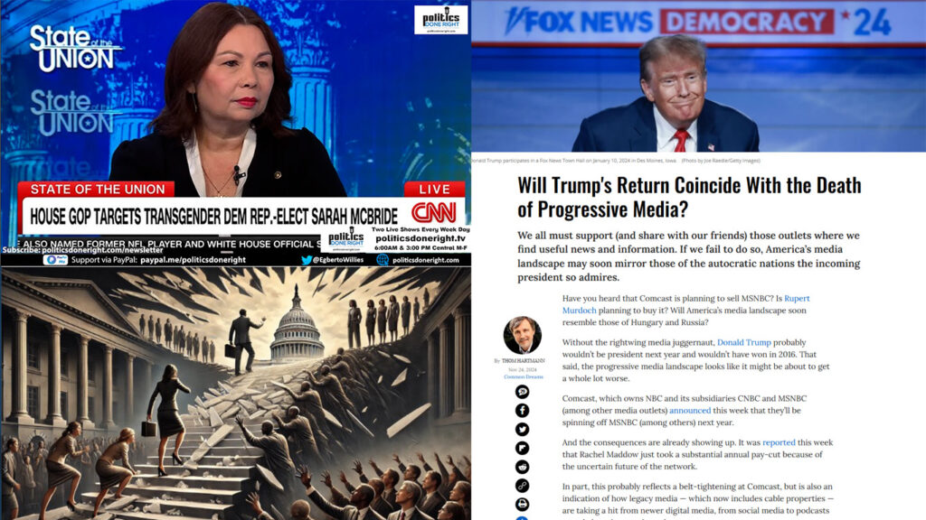 Will Trump cause the death of Progressive Media? The truth about Harris' loss. Mace & trans.