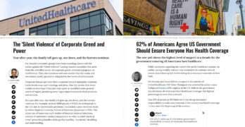 Crypto Scam. The violence of Corporate Greed and Power. 62% of want guaranteed healthcare.