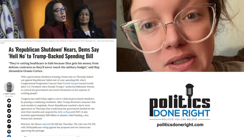 Dems Say 'Hell No' to Trump-Backed Spending Bill. TikTok influencer's horrifying healthcare story.