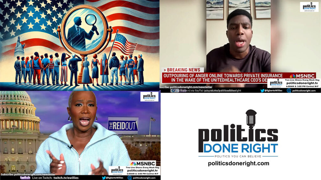 Joy-Ann Reid and a Racist on Thanksgiving, Xmas, & More. Health Insurance anger.