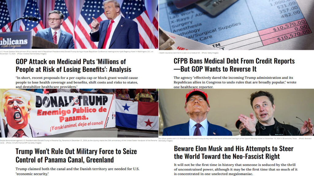 GOP putting Medicaid at risk. CFPB Bans Medical Debt From Credit Reports. Trump threatens Panama.