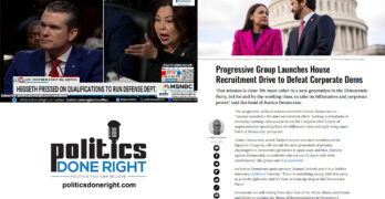 Progressive Group Launches to Defeat Corporate Dems. Sen. Tammy Duckworth embarrasses Pete Hegseth.