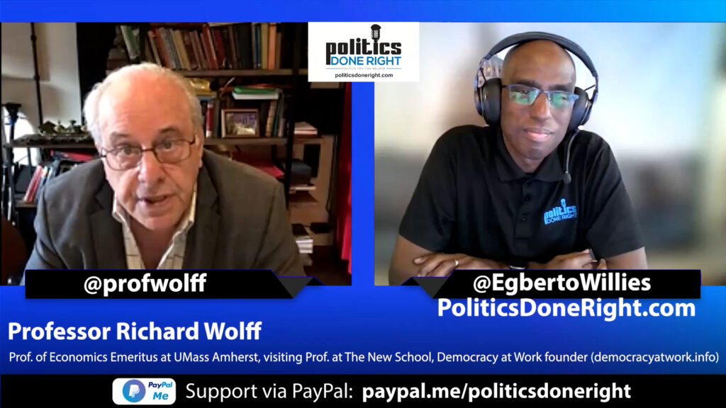 Richard Wolff, a UMass professor, details America's denial of the end-state capitalism it is in.