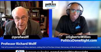 Richard Wolff, a UMass professor, details America's denial of the end-state capitalism it is in.