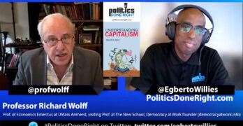 Richard Wolff, a UMass professor, details America’s denial of the end-state capitalism it is in.