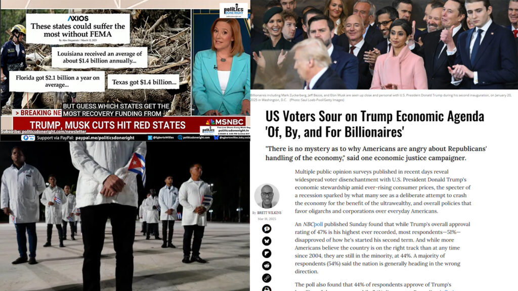 Caribbean leaders fighting Trump. MAGA vote backfiring. US Voters Sour on Trump Economic Agenda