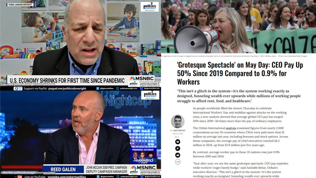 CEO pay's a grotesque spectacle. Right Wing media machine. CEO: What tariffs are doing to business.