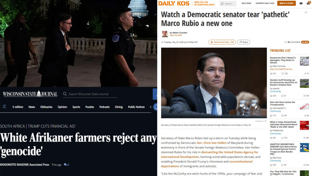GOP Sets 1 AM Hearing to pass Medicaid Cuts. White Afrikaner farmers reject any 'genocide'