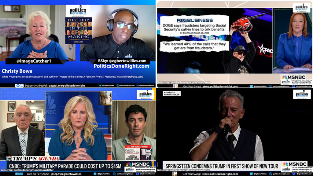 History in the Making A Focus on Five U.S. Presidents. Bruce Springsteen condemns Trump. DOGE Fail