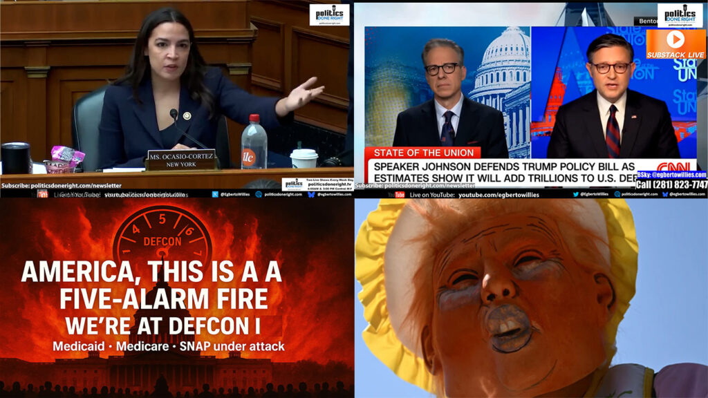 Jake Tapper spun by Speaker. AOC scolds GOP on Medicare Advantage fraud. Bill is a five alarm fire