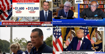 CBO infers bill screws MAGA. Trump reverses himself on immigration- Courts and Trump. Alex Padilla