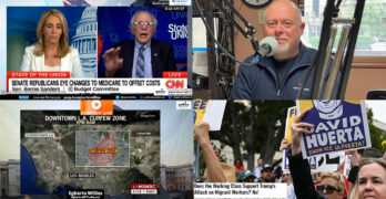 Trump winning the PR battle. Bernie flip's Bash's script. Aquino visits. Working class y la migra