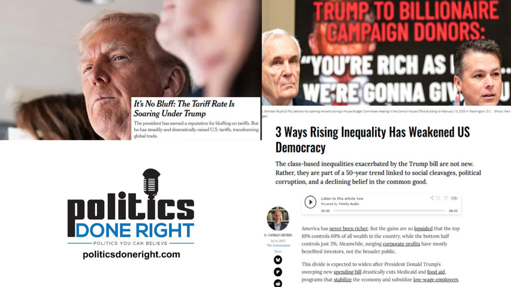 3 ways rising inequality has weakened US Democracy. The dirty little secret on tariffs