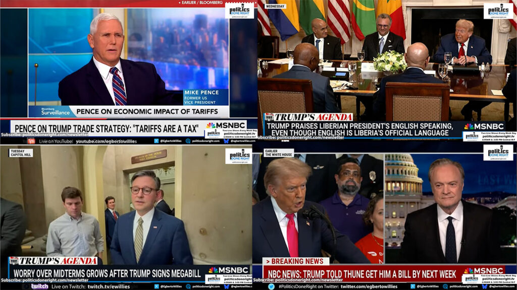 A dumb president is dangerous. Mike Pence slams Trump on tariffs. Speaker Johnson's delusion.