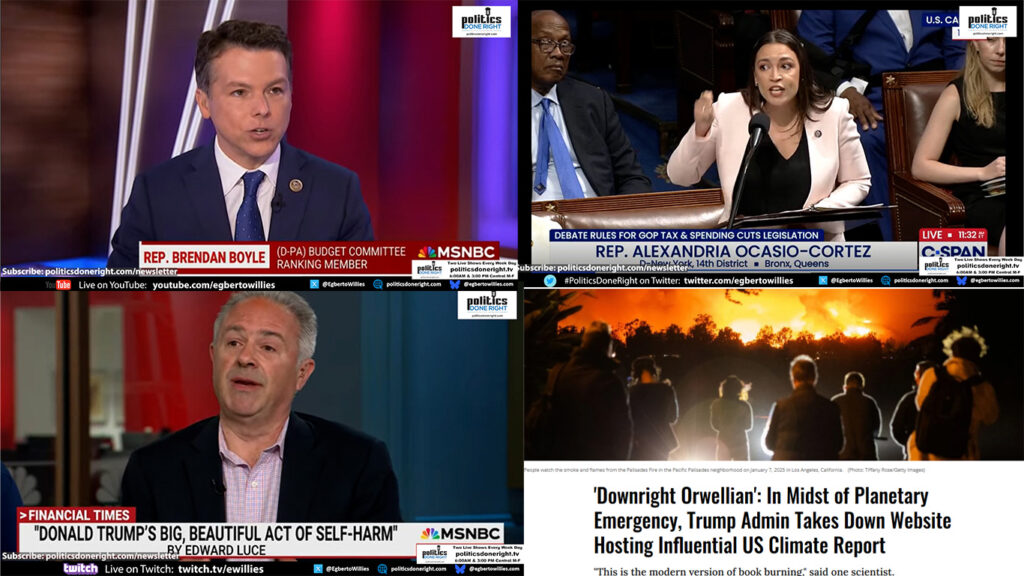 Columnist- Trump robbed the poor. AOC- A deal with the devil. Congressman- Who's on welfare-