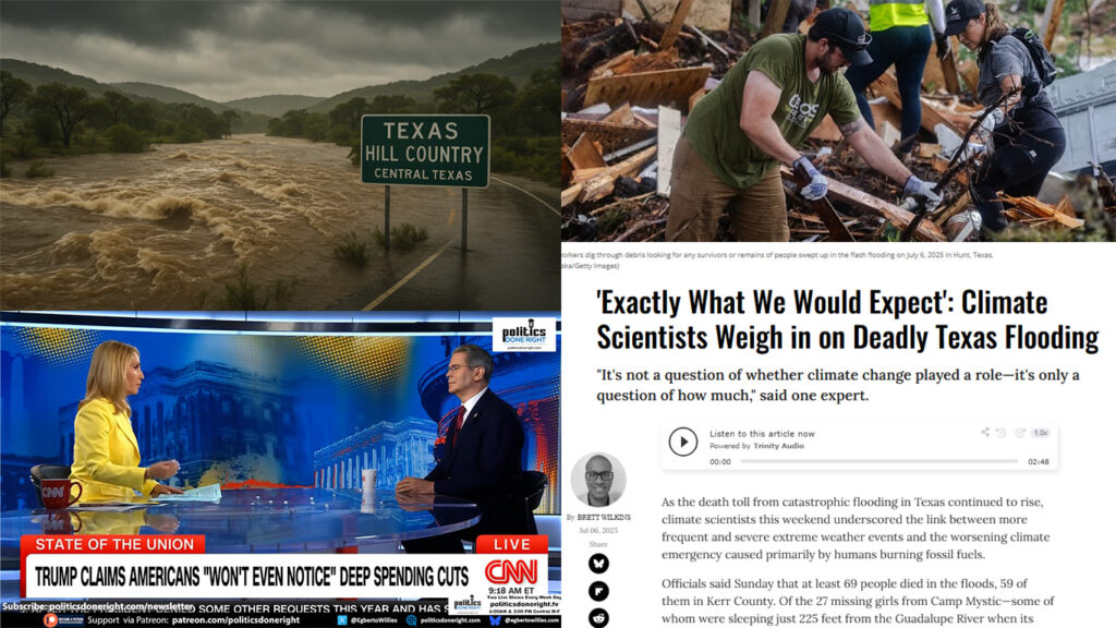 Texas politicians' incompetence & Trump's policies exposed by Texas flood mass deaths
